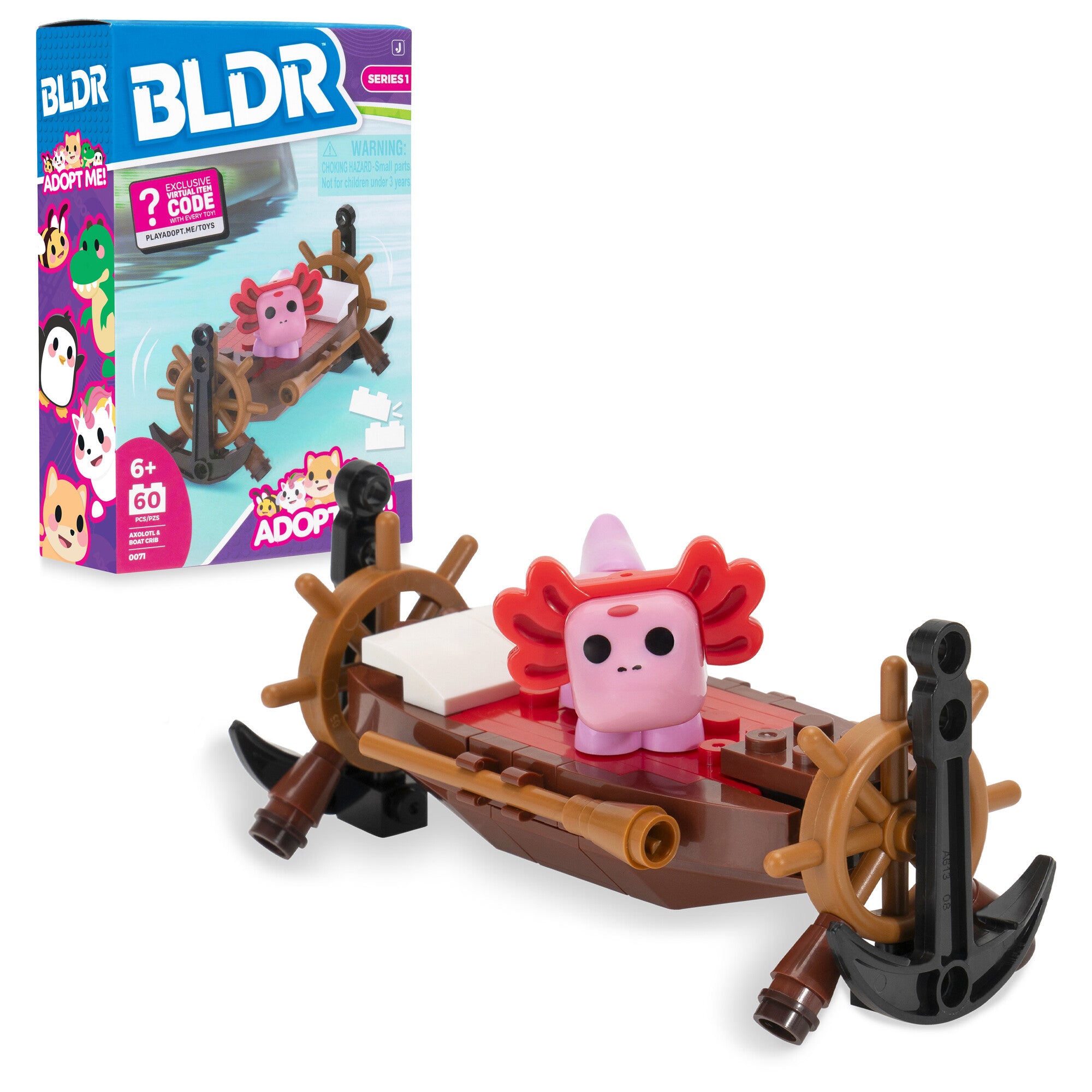 Adopt Me Axolotl & Boat Crib Building Set