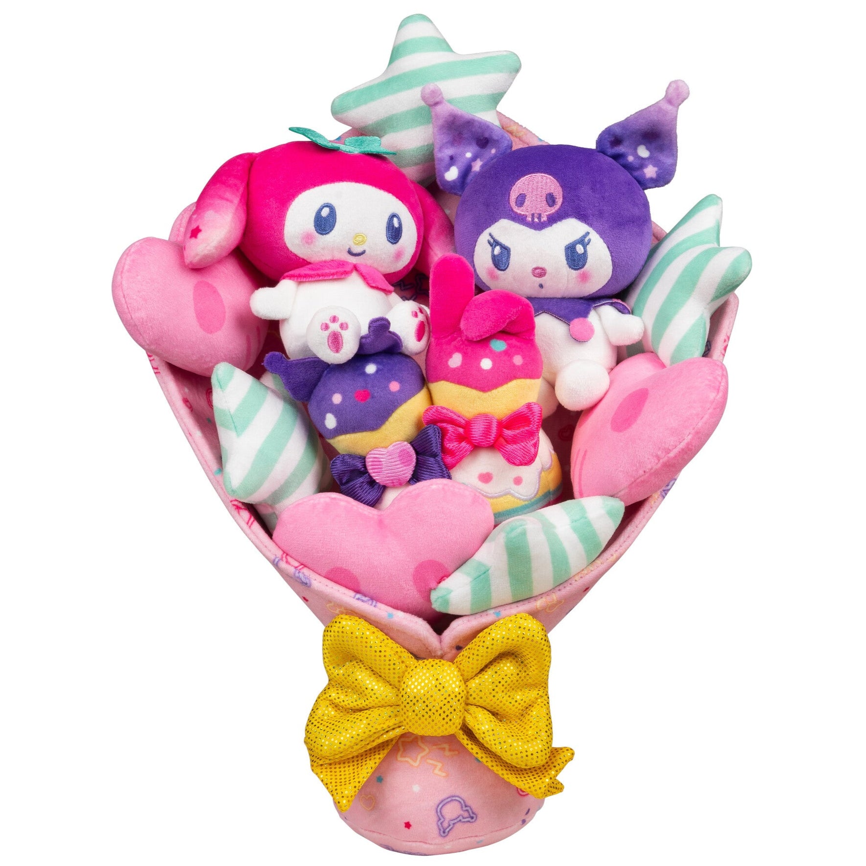 Hello Kitty and Friends 12-Inch My Melody and Kuromi Anniversary Plush Bouquet