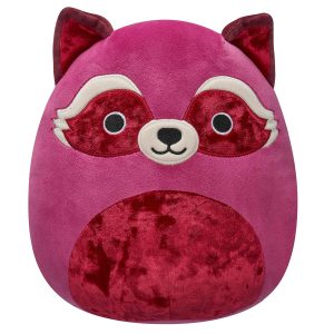 8-Inch Olivieri the Maroon Raccoon with Velvet Accents